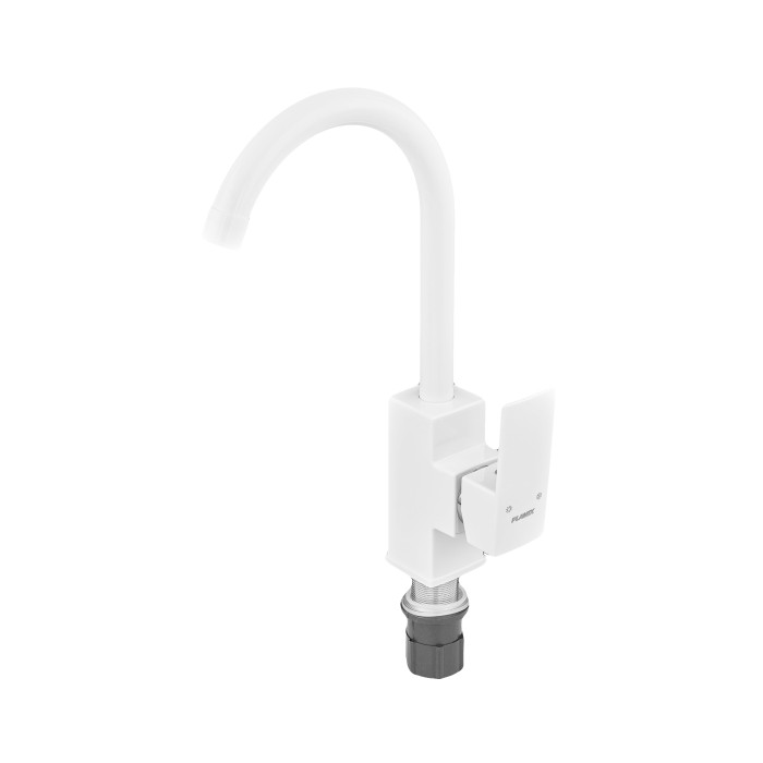 Змішувач для кухні Plamix Kubus-011 SET White (з підведенням) (PM0674) Змішувач для кухні Plamix Kubus-011 SET White (з підведенням) (PM0674)