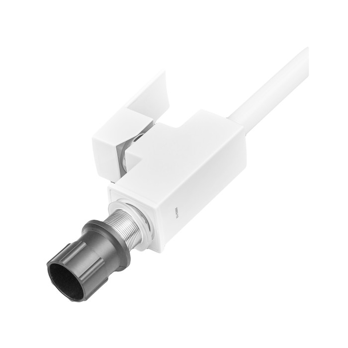 Змішувач для кухні Plamix Kubus-011 SET White (з підведенням) (PM0674) Змішувач для кухні Plamix Kubus-011 SET White (з підведенням) (PM0674)