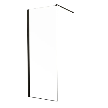 Душова перегородка Mixxus Premium FLAT SP02-120x200-TR Black Walk-In прозоре скло 8мм (MI6857)