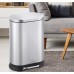 Відро для сміття з плавним закриттям овальне Mixxus Premium Strong-TC0120 SS Color 20л колір наржавійка (MI7081)
