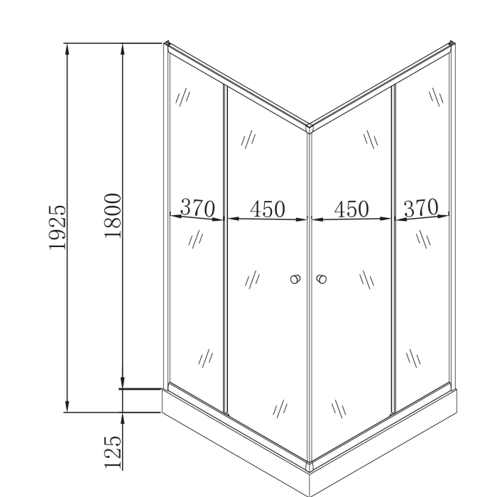 Душова кабіна з низьким піддоном Mixxus CUBIC SCT01-90x90x195-FB CHROME матове скло 4мм (MI6903) Душова кабіна з низьким піддоном Mixxus CUBIC SCT01-90x90x195-FB CHROME матове скло 4мм (MI6903)