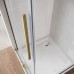 Двері у нішу Walk-In розсувні Koer SR SD07-120x200-L-TR-12 прозоре скло Easy Clean 8мм Матове золото (KR5687)