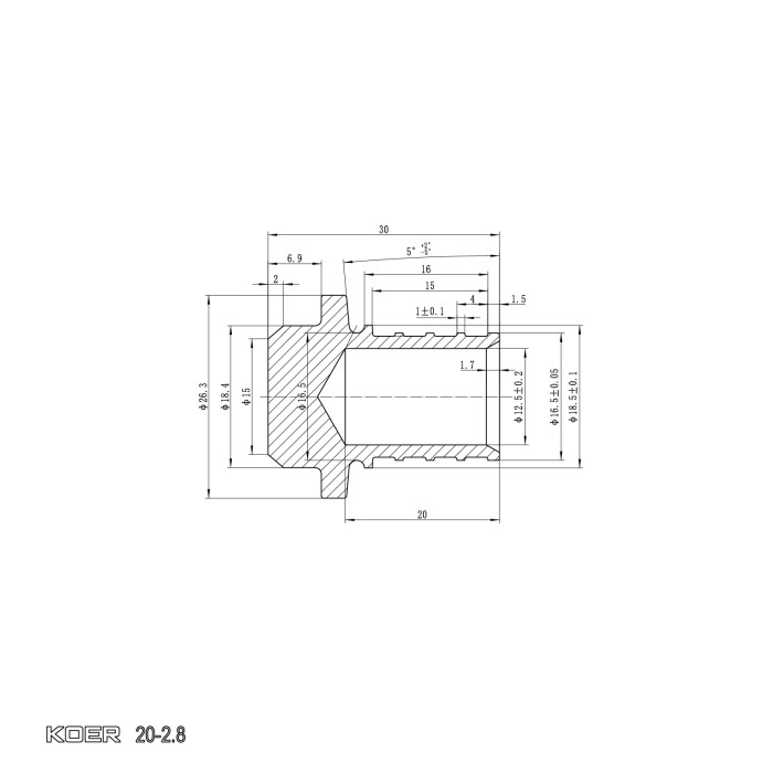 Заглушка Koer KA.P20 - 20(2.8mm) (KR4898) Заглушка Koer KA.P20 - 20(2.8mm) (KR4898)