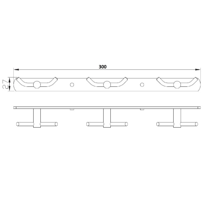 Планка з гачками подвійними 3х2 Globus Lux RM 1503-3 Планка з гачками подвійними 3х2 Globus Lux RM 1503-3