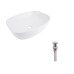 Комплект Qtap Cardinal: Раковина накладна 500×380×140 мм, White, овальна + Донний клапан Pop-up PU02