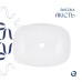 Комплект Qtap Cardinal: Раковина накладна 500×380×140 мм, White, овальна + Донний клапан Pop-up PU02