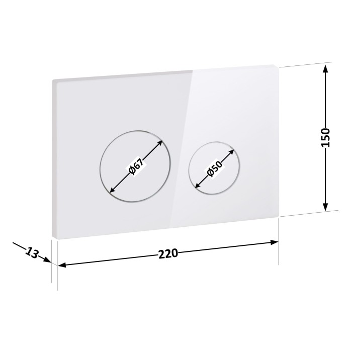 Панель змиву для унітаза Qtap Nest QT0111M11110W Панель змиву для унітаза Qtap Nest QT0111M11110W