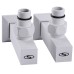 Набір Кран напівобертовий кутовий з американкою SOLOMON LUX 1/2″ CUBE WHITE 8888 (1уп)