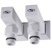 Набір Кран напівобертовий кутовий з американкою SOLOMON LUX 1/2″ CUBE WHITE 8888 (1уп)