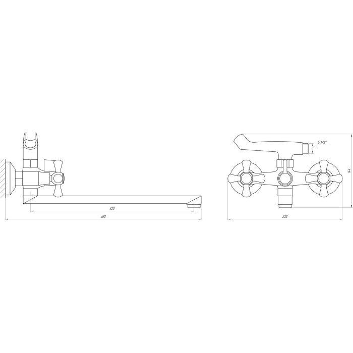 Змішувач для ванни DOMINO DBF-227-35F-CRUIZE Змішувач для ванни DOMINO DBF-227-35F-CRUIZE