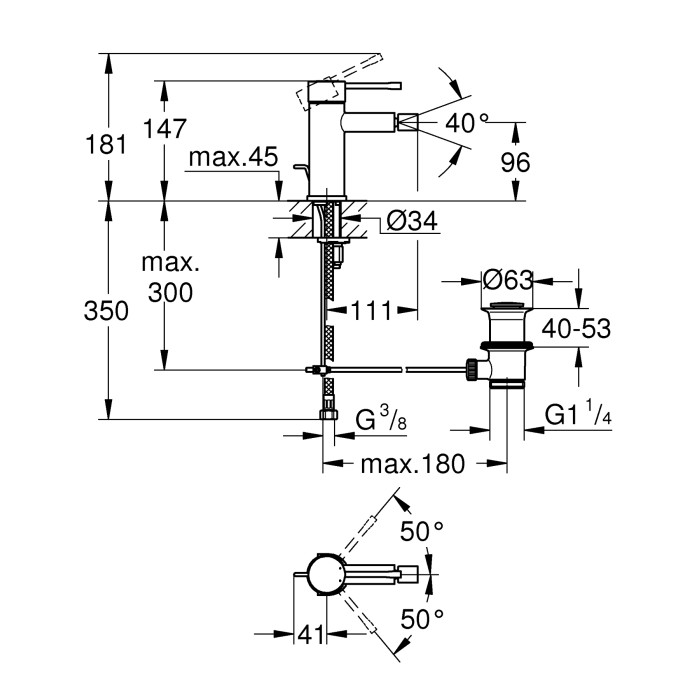 Змішувач для біде Grohe Essence New (32935001) Змішувач для біде Grohe Essence New (32935001)