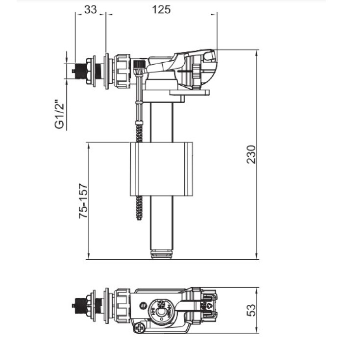 Арматура наповнювальна Koer KT-0106-1/2 Арматура наповнювальна Koer KT-0106-1/2