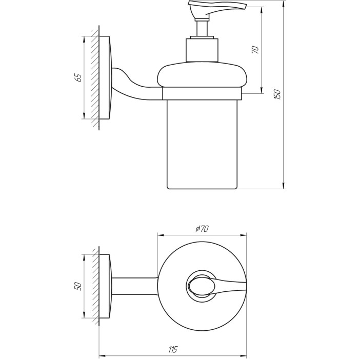 Дозатор рідкого мила Perfect Sanitary Appliances RM 1401 Дозатор рідкого мила Perfect Sanitary Appliances RM 1401