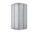 Душова кабіна з низьким піддоном Mixxus PLAIN SCT02-90x90x195-TR GRAPHITE прозоре скло 4мм (MI6901)