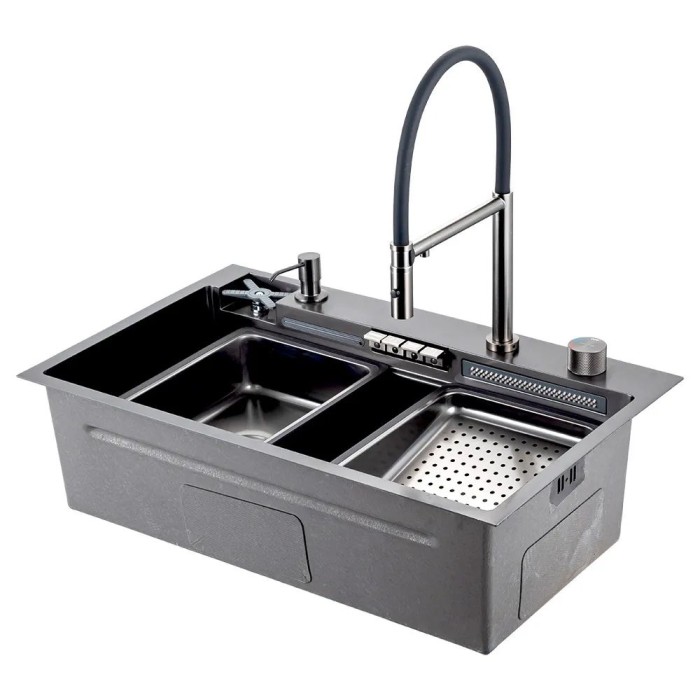 GS 7547-19 мийка PROFI 750*470 змішувач+сифон+ коланд.+дозатор+омивач склянк. (збройва сталь) {1/1} GS 7547-19 мийка PROFI 750*470 змішувач+сифон+ коланд.+дозатор+омивач склянк. (збройва сталь) {1/1}