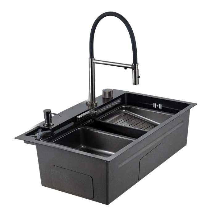 GS 7547-19 мийка PROFI 750*470 змішувач+сифон+ коланд.+дозатор+омивач склянк. (збройва сталь) {1/1} GS 7547-19 мийка PROFI 750*470 змішувач+сифон+ коланд.+дозатор+омивач склянк. (збройва сталь) {1/1}