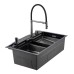 GS 7547-19 мийка PROFI 750*470 змішувач+сифон+ коланд.+дозатор+омивач склянк. (збройва сталь) {1/1}