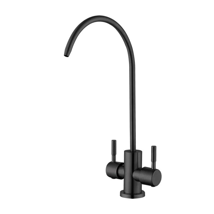 EKO4S-13-BLACK МОНО кран-фасетка ПОДВІЙНИЙ повор. вилив нерж. гайка (black) {20/1} EKO4S-13-BLACK МОНО кран-фасетка ПОДВІЙНИЙ повор. вилив нерж. гайка (black) {20/1}