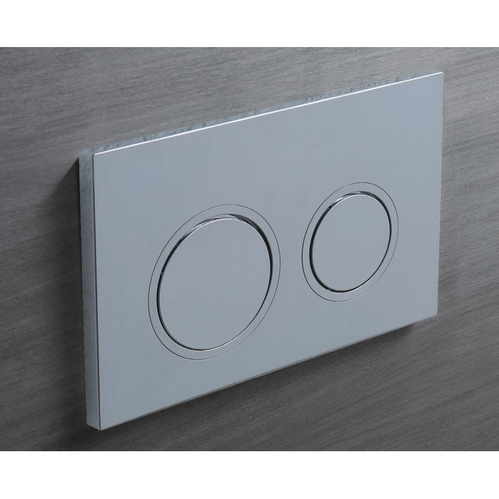 Панель змиву Koer KT-0605-01 220x140x12mm пластикова, кнопка кругла (колір хром) (KR5317) Панель змиву Koer KT-0605-01 220x140x12mm пластикова, кнопка кругла (колір хром) (KR5317)