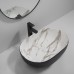 Раковина накладна MIXXUS PREMIUM ELLIPSE-0105 MARBLE-BLACK 600х400х150mm (MP6565)