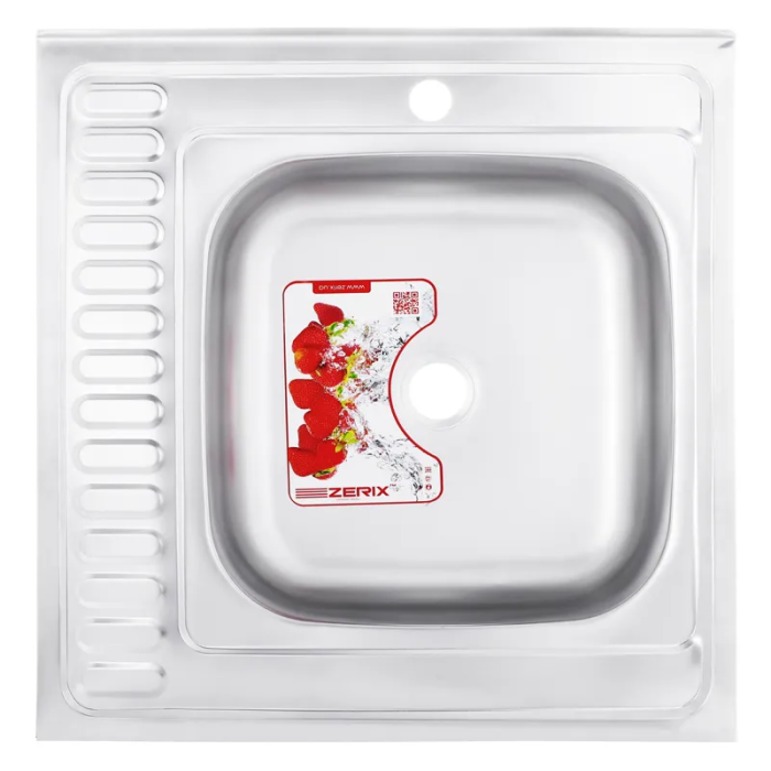 Мийка кухонна Zerix Z6060R-06-160MD (micro decor) (ZS0589) Мийка кухонна Zerix Z6060R-06-160MD (micro decor) (ZS0589)