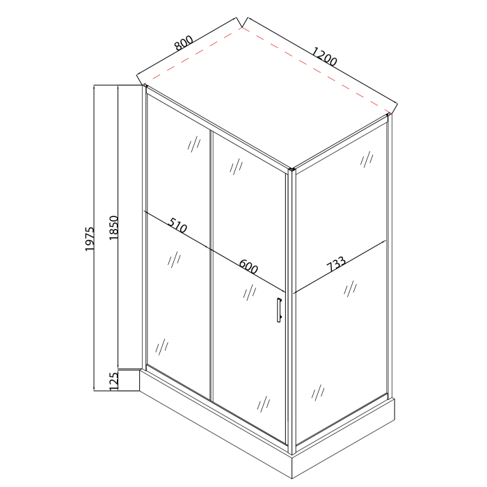 Душова кабіна з низьким піддоном Mixxus HARD SCT01-120x80x198-TR CHROME прозоре скло 5мм (MI6910) Душова кабіна з низьким піддоном Mixxus HARD SCT01-120x80x198-TR CHROME прозоре скло 5мм (MI6910)
