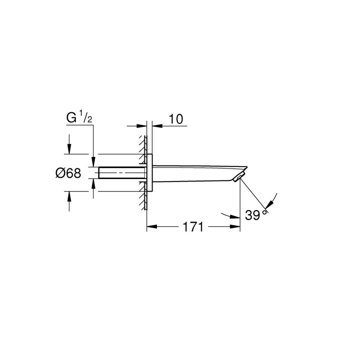 Вилив для ванни Grohe Eurosmart (134482433) Вилив для ванни Grohe Eurosmart (134482433)