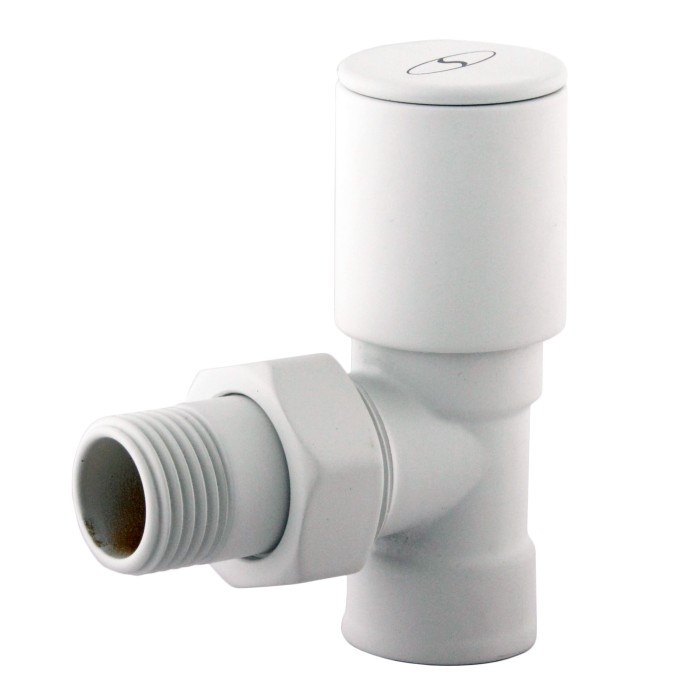 Кран вентильний кутовий з американкою SOLOMON 1/2″ WHITE 1845 Кран вентильний кутовий з американкою SOLOMON 1/2″ WHITE 1845