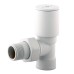 Кран вентильний кутовий з американкою SOLOMON 1/2″ WHITE 1845