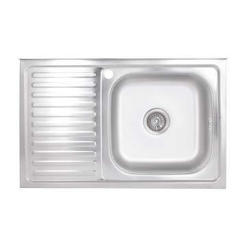 Кухонна мийка Brinex 5080-R 0,6 мм Satin (BRIN5080RSAT06)