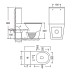 Унітаз-компакт Mixxus BEVEL-0405-R 605х370х800mm, система змиву RIMLESS (MI6728)