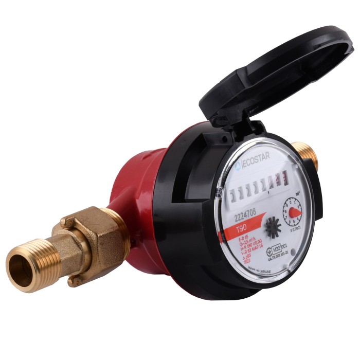 Лічильник гарячої води ECOSTAR DN15 1/2″ E-D R160 Лічильник гарячої води ECOSTAR DN15 1/2″ E-D R160