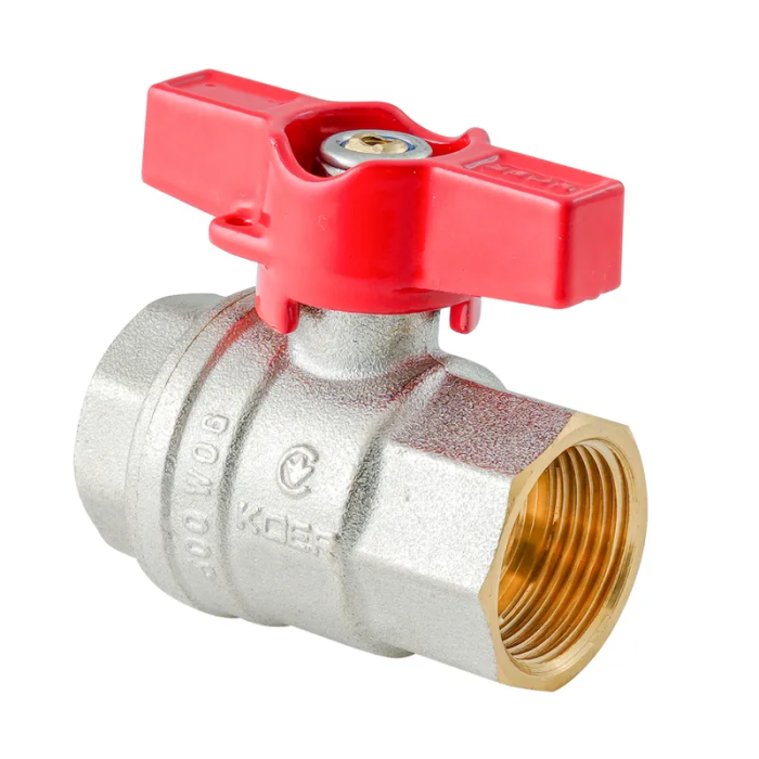 Кран кульовий ГГМ Koer Extreme KE.217-20 - 3/4" FF ручка "метелик" червона (KR5757) Кран кульовий ГГМ Koer Extreme KE.217-20 - 3/4" FF ручка "метелик" червона (KR5757)