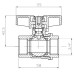 Кран кульовий ГГМ Koer Extreme KE.217-20 - 3/4" FF ручка "метелик" червона (KR5757)