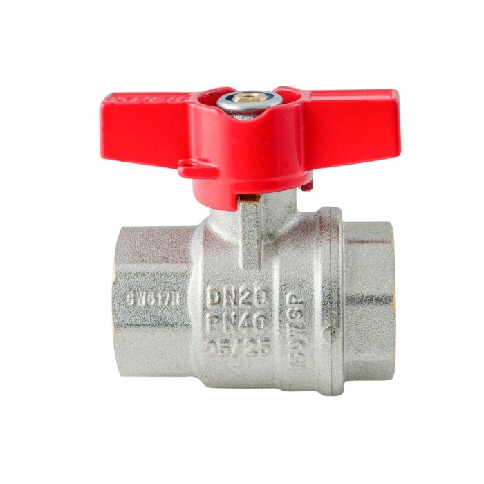 Кран кульовий ГГМ Koer Extreme KE.217-20 - 3/4" FF ручка "метелик" червона (KR5757) Кран кульовий ГГМ Koer Extreme KE.217-20 - 3/4" FF ручка "метелик" червона (KR5757)