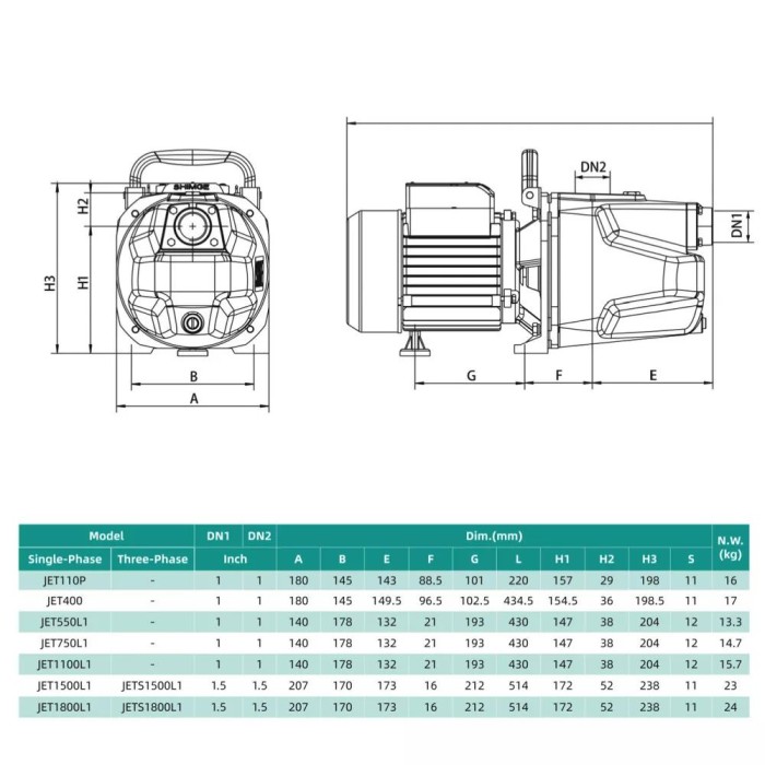 JET1100L1 SHIMGE ц/біжний самовс. (1.1кВт, Нmax = 48м, Qmax = 90л/хв) {1} JET1100L1 SHIMGE ц/біжний самовс. (1.1кВт, Нmax = 48м, Qmax = 90л/хв) {1}