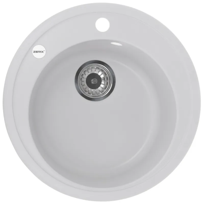 Мийка кухонна Zerix ZS-510R-01 Біла (ZX4531) Мийка кухонна Zerix ZS-510R-01 Біла (ZX4531)
