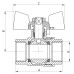 Кран кульовий Waterpro 1/2" ГГ1/2" ГГМ (WP0146)