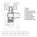 Кран кульовий Q PROFESSIONAL 1/2″  нв КБ  кутовий Q154  PN40