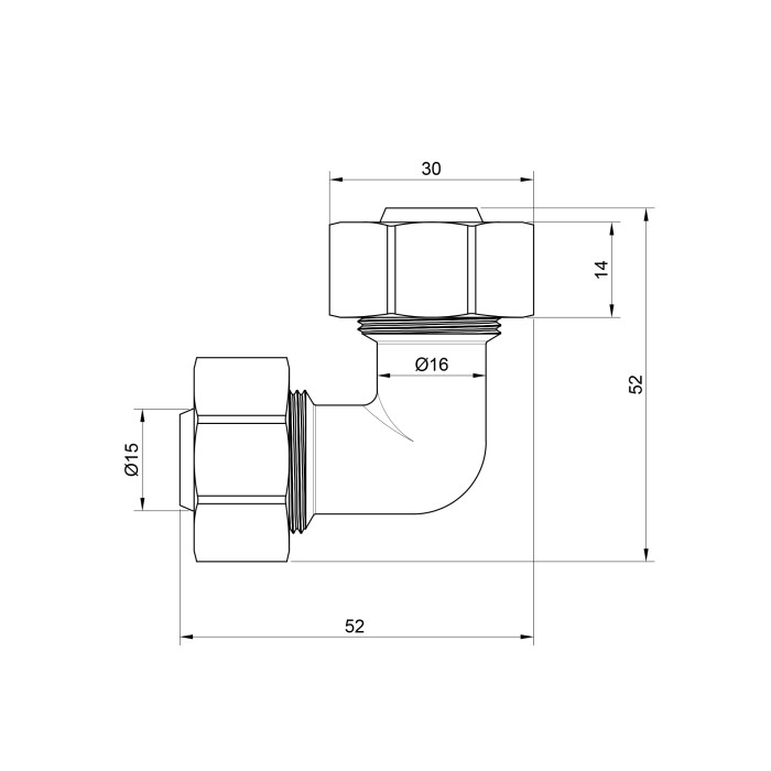 Кут обтискний Thermo Alliance Standart 20 SD155W2020 Кут обтискний Thermo Alliance Standart 20 SD155W2020