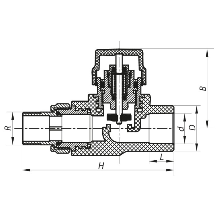 Кран термостатичний прямий PPR 20x1/2 KOER K0152.PRO (KP0193) Кран термостатичний прямий PPR 20x1/2 KOER K0152.PRO (KP0193)