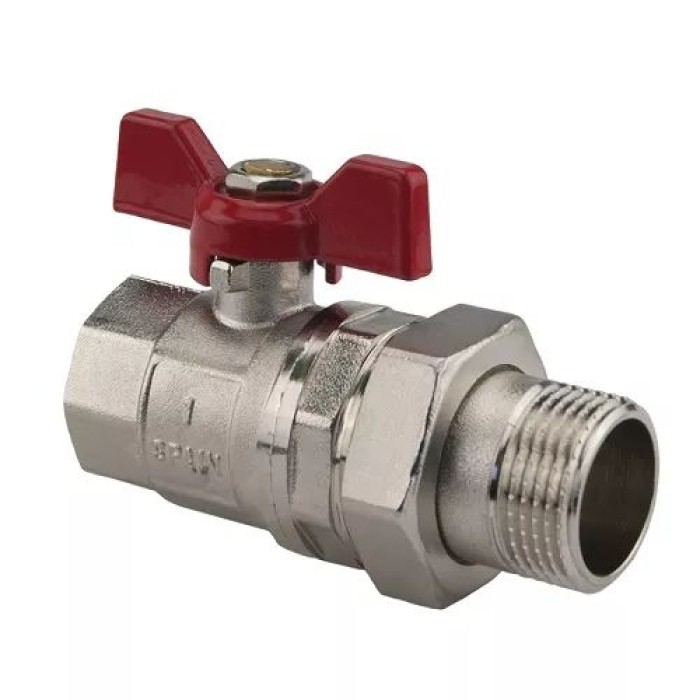 Кран кульовий з американкою KARRO STANDART+ 3/4" (червоний метелик) {100/10} Кран кульовий з американкою KARRO STANDART+ 3/4" (червоний метелик) {100/10}