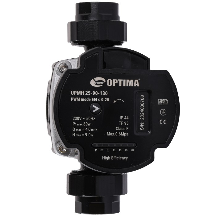 Насос циркуляційний енергоощадний Optima PRIME UPMH 25-90AUTO 130мм + гайки Насос циркуляційний енергоощадний Optima PRIME UPMH 25-90AUTO 130мм + гайки