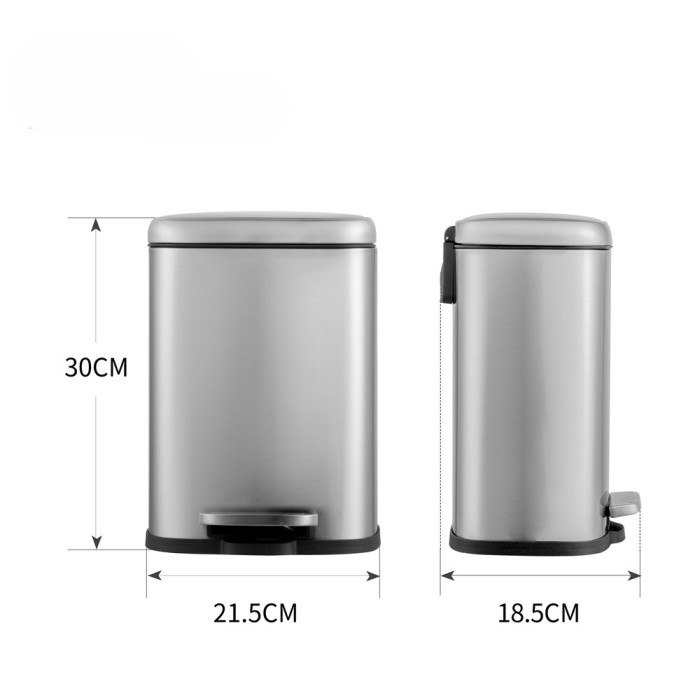 Відро для сміття з плавним закриттям прямокутне Mixxus Premium Style-TC0305 SS Color 5л колір нержавійка (MI7060) Відро для сміття з плавним закриттям прямокутне Mixxus Premium Style-TC0305 SS Color 5л колір нержавійка (MI7060)