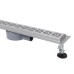 IT03-FT19/700 ITAL Душовий трап 700 мм, поворот. 360, комбін.затвор, Brushed nickel (блістер) {5/1}