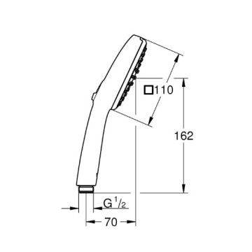 Ручний душ Grohe Tempesta Cube 110 2 режими (267462433)