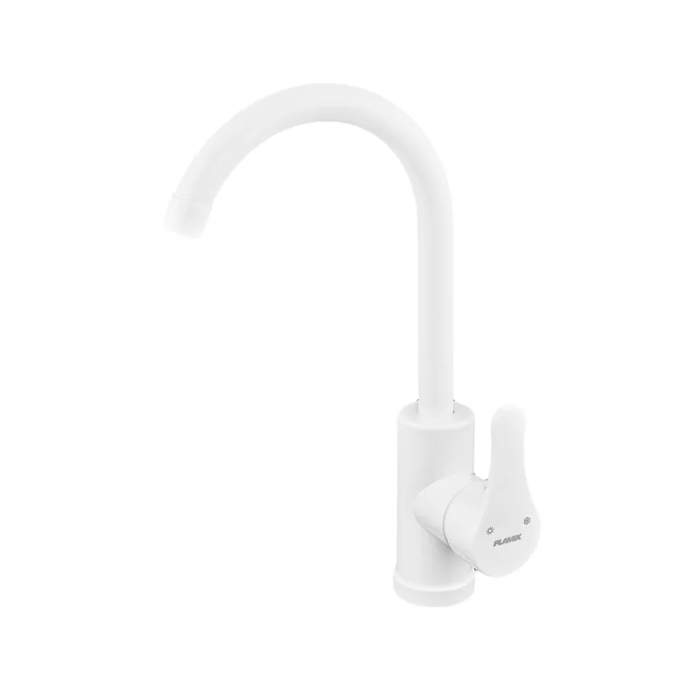 Змішувач для кухні Plamix Diego-011 White (без підведення) (PM0657) Змішувач для кухні Plamix Diego-011 White (без підведення) (PM0657)