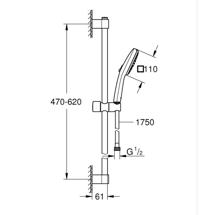 Набір змішувачів для ванни Grohe Cubeo (UA125246M243) Набір змішувачів для ванни Grohe Cubeo (UA125246M243)
