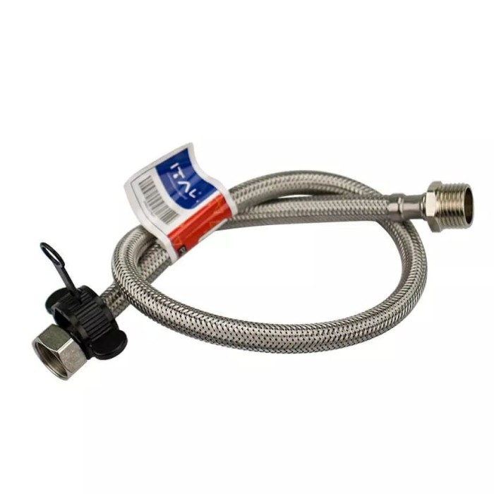Шланг для підведення води ITAL Pro-Flex 70 см гайка-штуцер 1/2" Шланг для підведення води ITAL Pro-Flex 70 см гайка-штуцер 1/2"