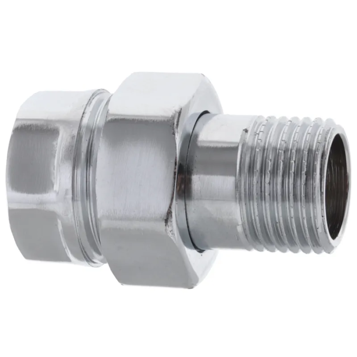 Згін американка (хром) 1/2 "прямий Koer KR.341.chr (KR2702) Згін американка (хром) 1/2 "прямий Koer KR.341.chr (KR2702)